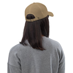 Conservatve USA baseball cap khaki with logo on front - unisex patriotic hat (rear view)