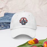 Embroidered Red, Rights & You logo dad hat - white patriotic cap
