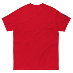 Santa Trump MAGA Christmas T-Shirt in red - patriotic holiday shirt (rear view)
