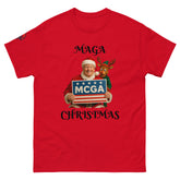Santa Trump MAGA Christmas T-Shirt in red - patriotic holiday shirt