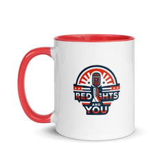 America First patriotic mug with bold logo design (handle left facing)