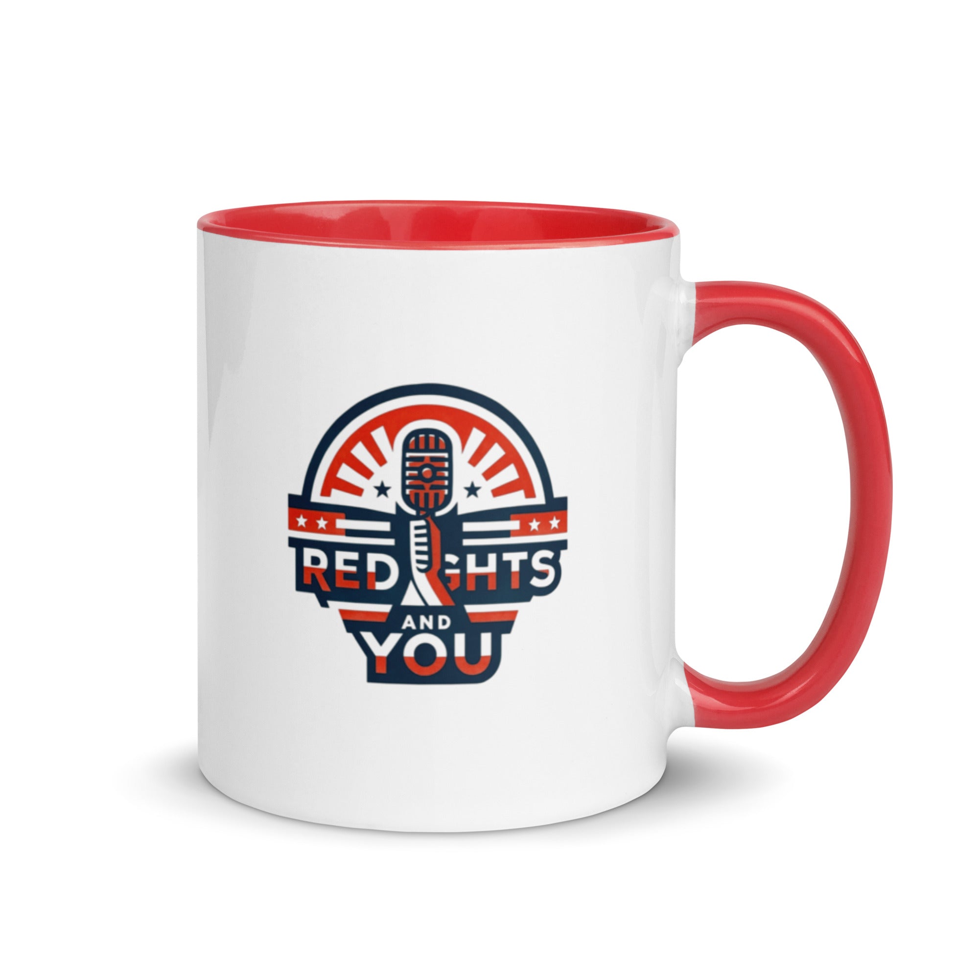 Patriotic conservative coffee cup with Red, Rights & You logo - 15oz