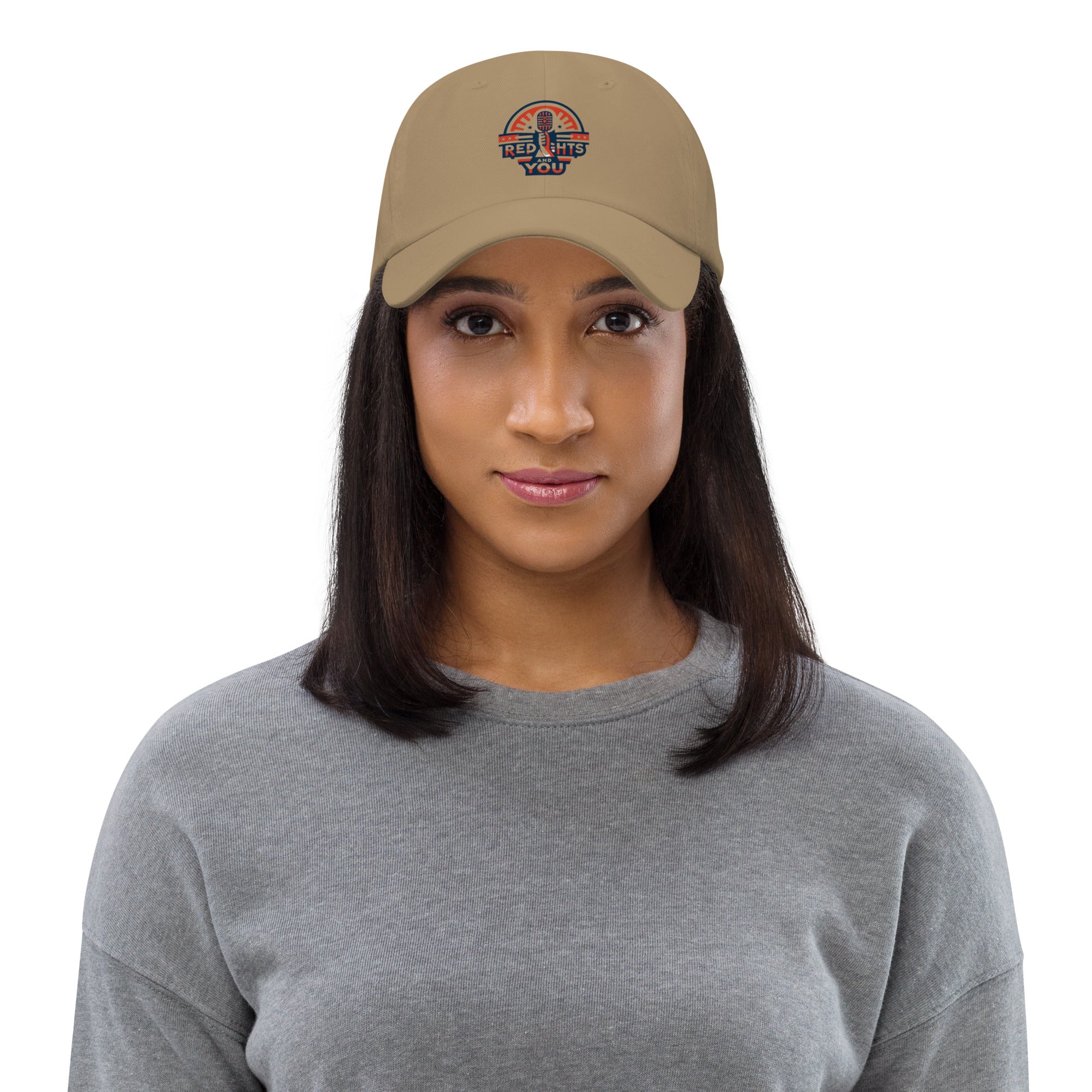 Red, Rights & You logo patriotic dad hat  - adjustable cap - khaki