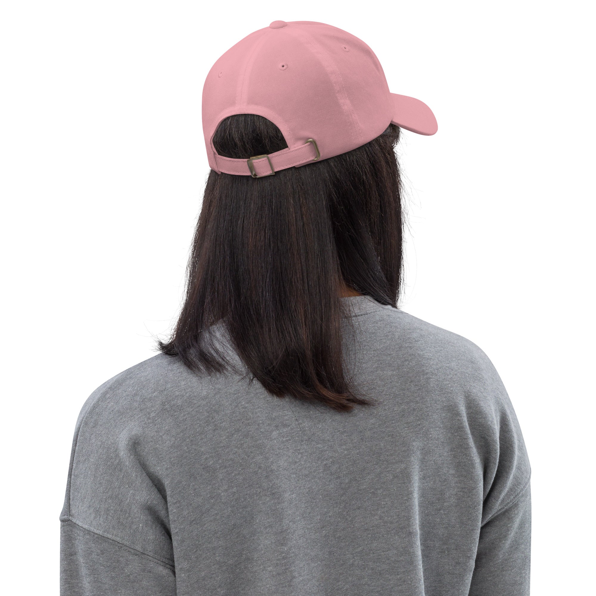 Conservatve USA baseball cap pink with logo on front - unisex patriotic hat (rear view)