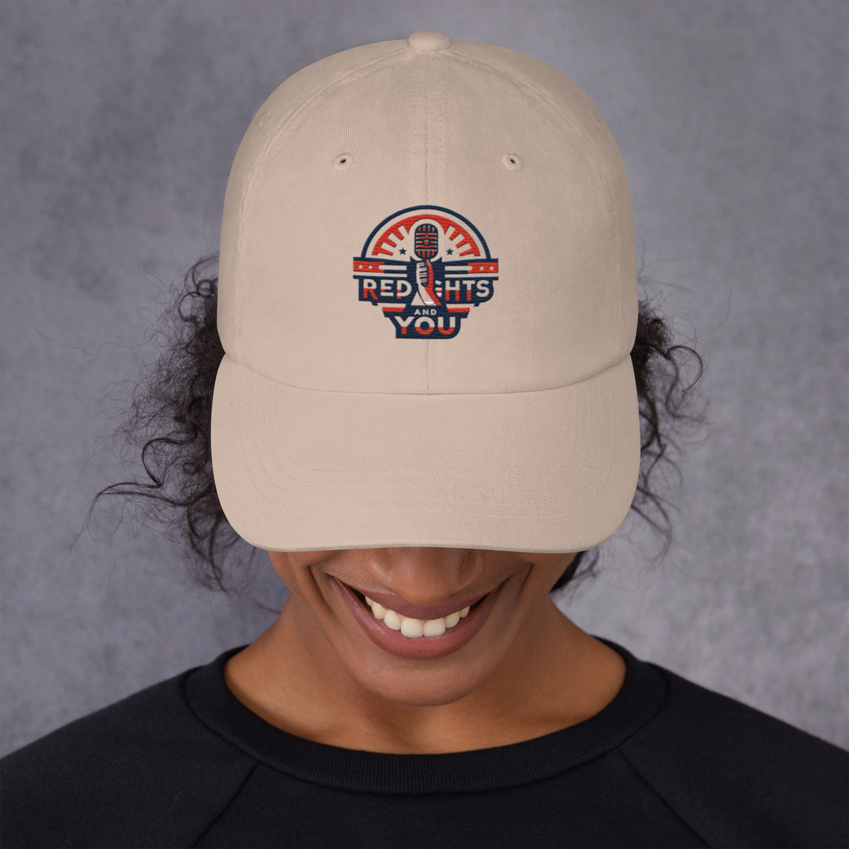 Conservative adjustable baseball cap- stone with embroidered logo