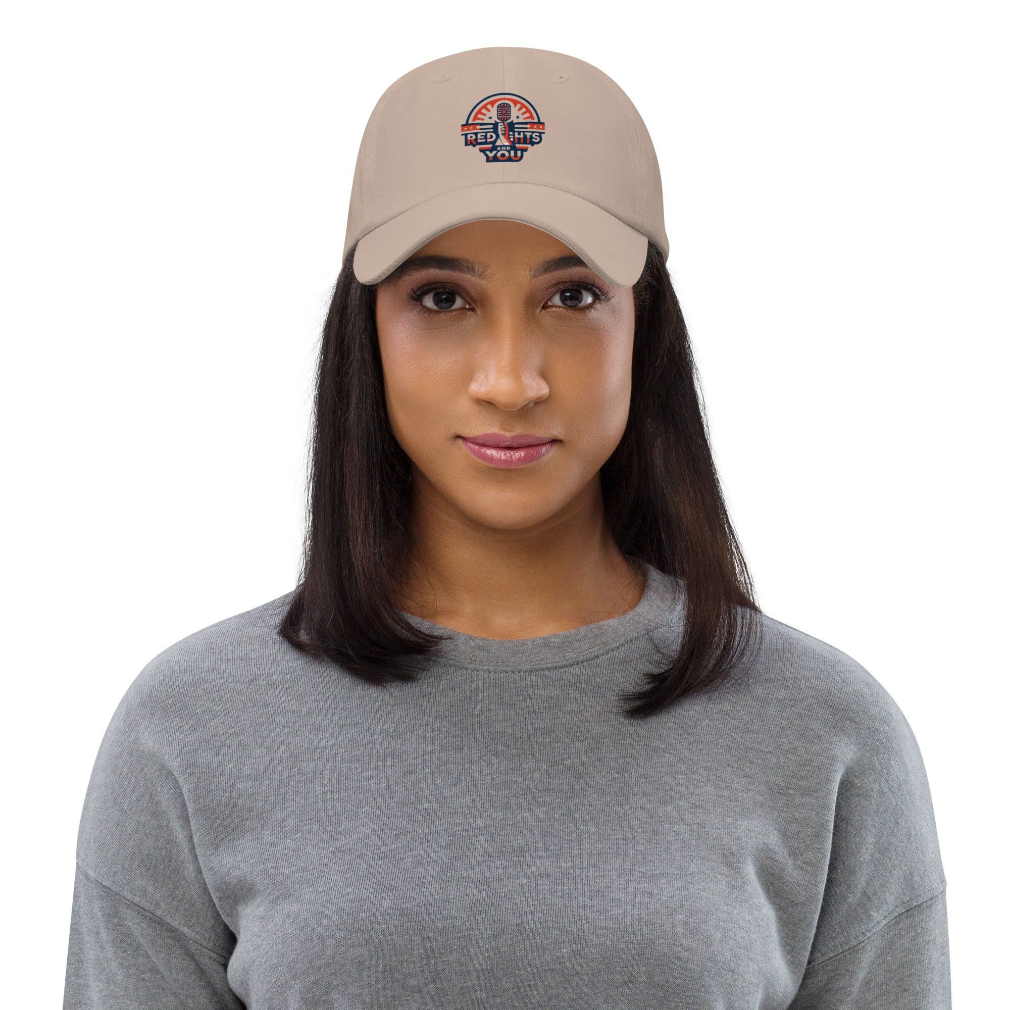 Red, Rights & You logo patriotic dad hat  - adjustable cap - stone