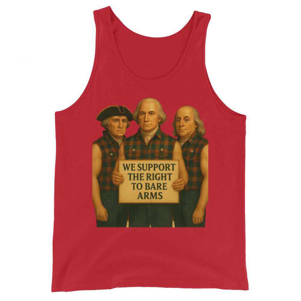 Red version of "Right to Bare Arms" tank top