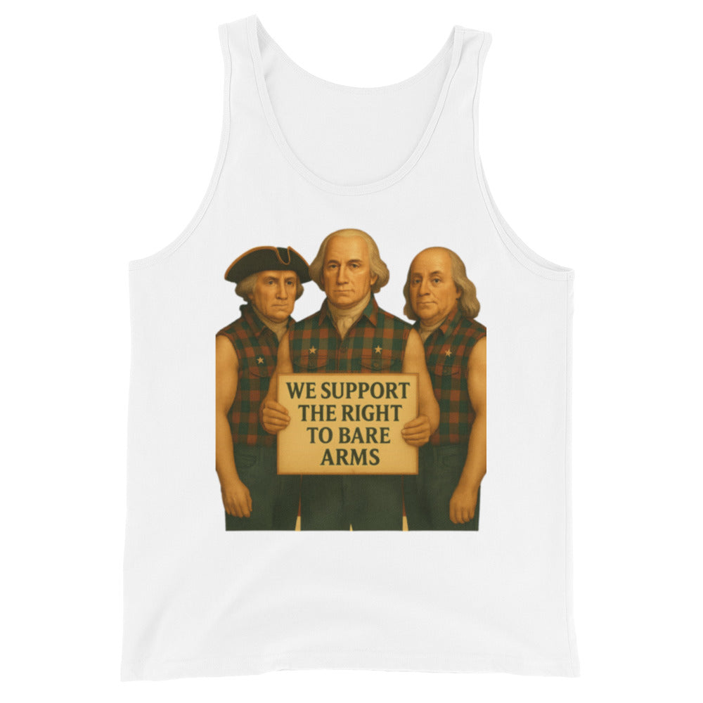 White version of "Right to Bare Arms" tank top