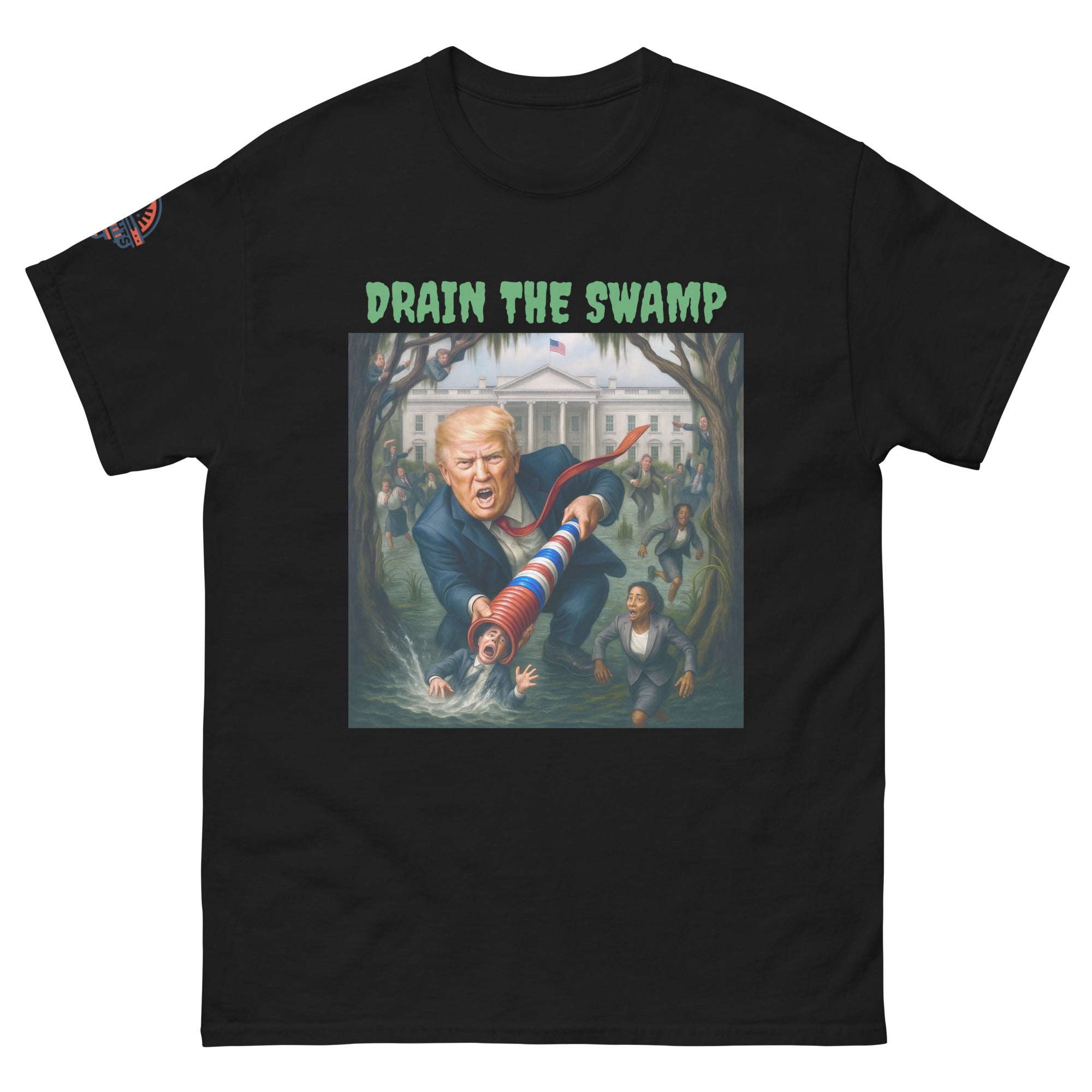 Black Trump Drain The Swamp patriotic shirt - conservative gift for Republicans.