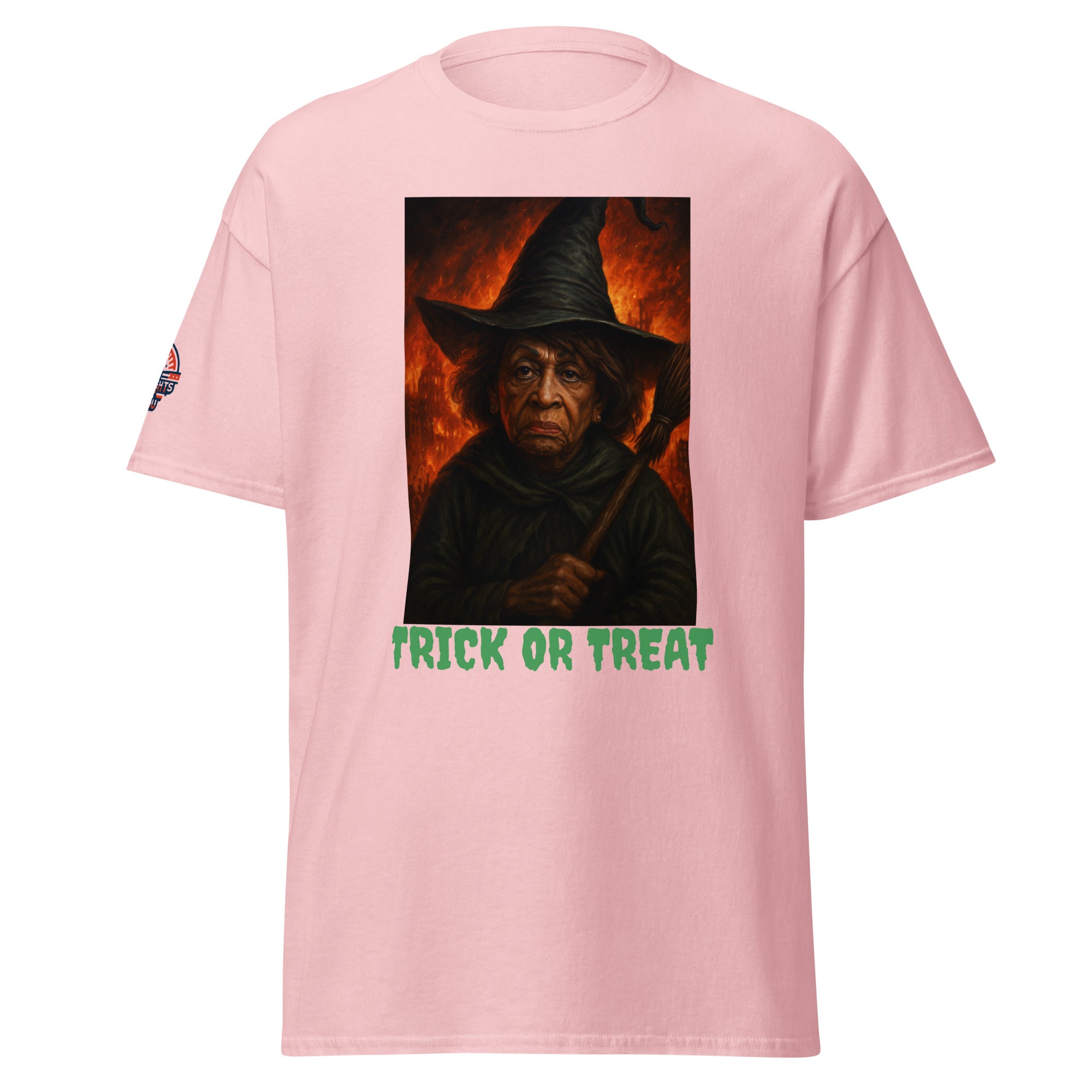 Pink Witch Graphic Tee - Funny Trick or Treat Halloween shirt