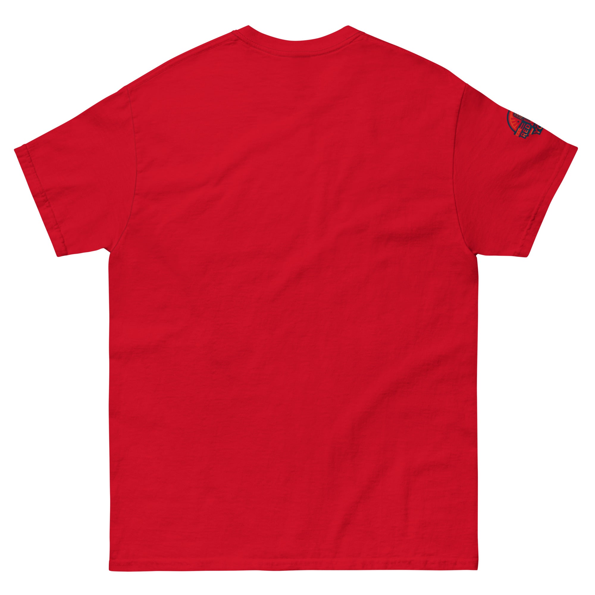 Red Halloween Graphic T-Shirt (rear view) - Scary Witch design unisex fit