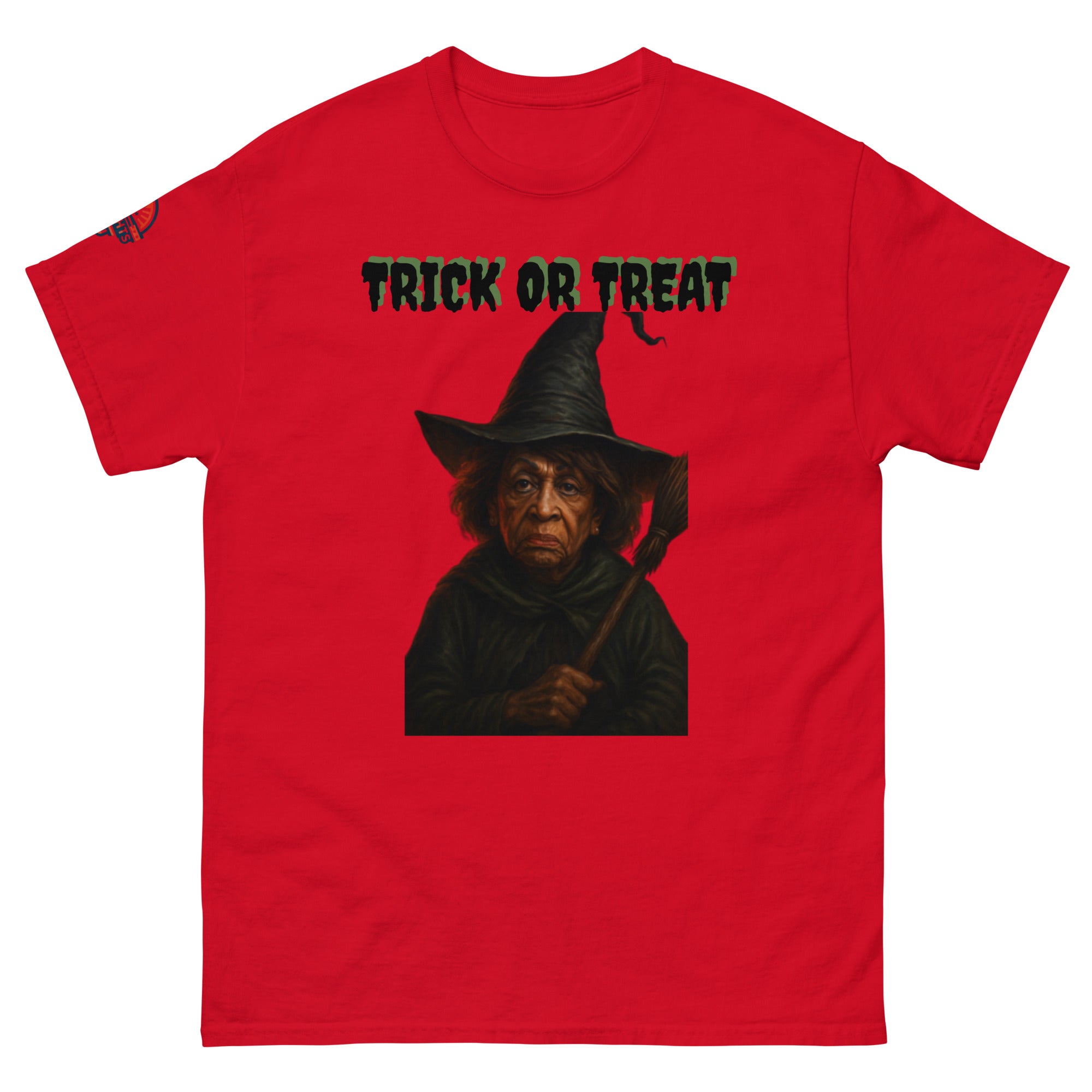 Red Funny Halloween Witch T-Shirt - Scary Trick or Treat Graphic Tee 