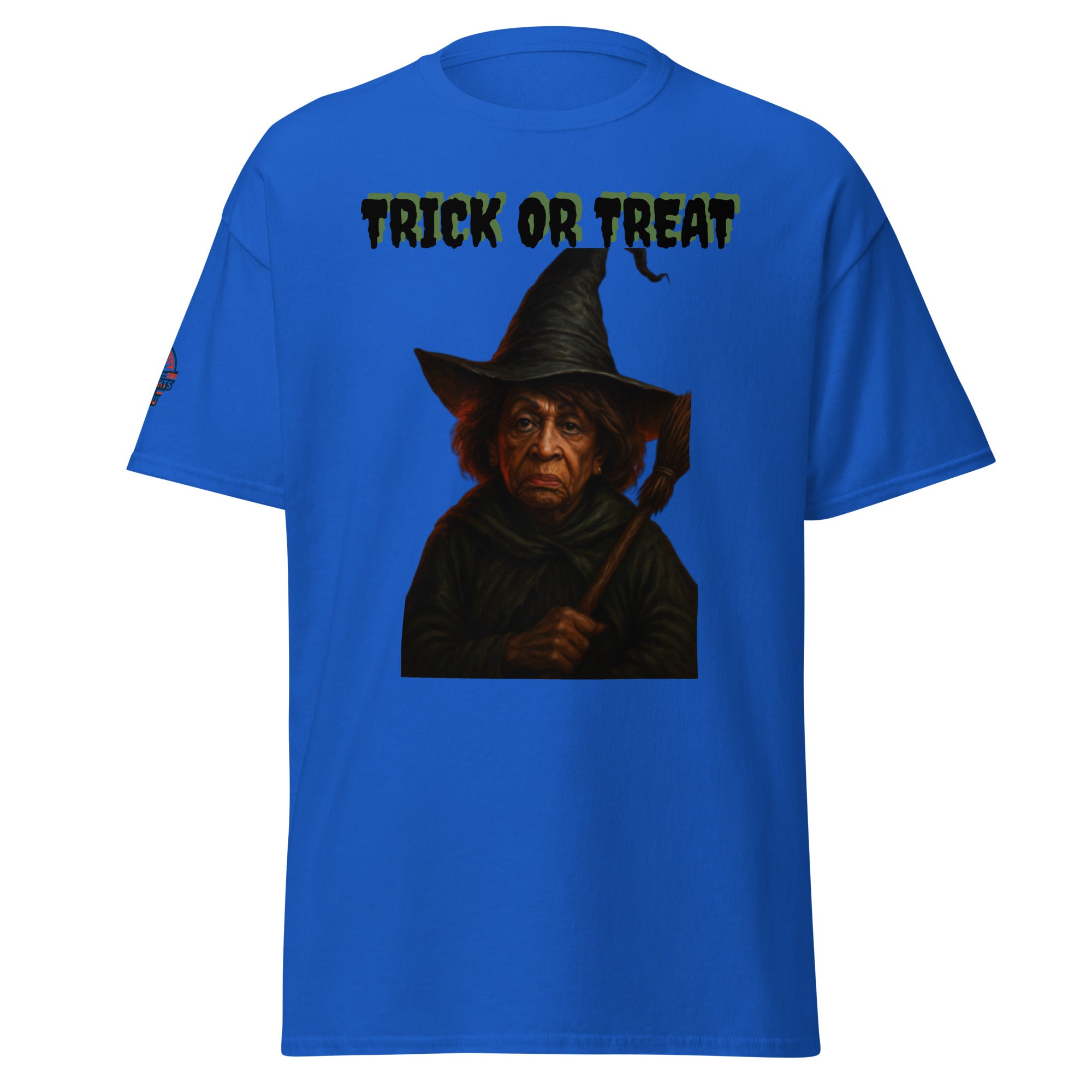 Blue Witch Graphic Tee - Funny Trick or Treat Halloween shirt 