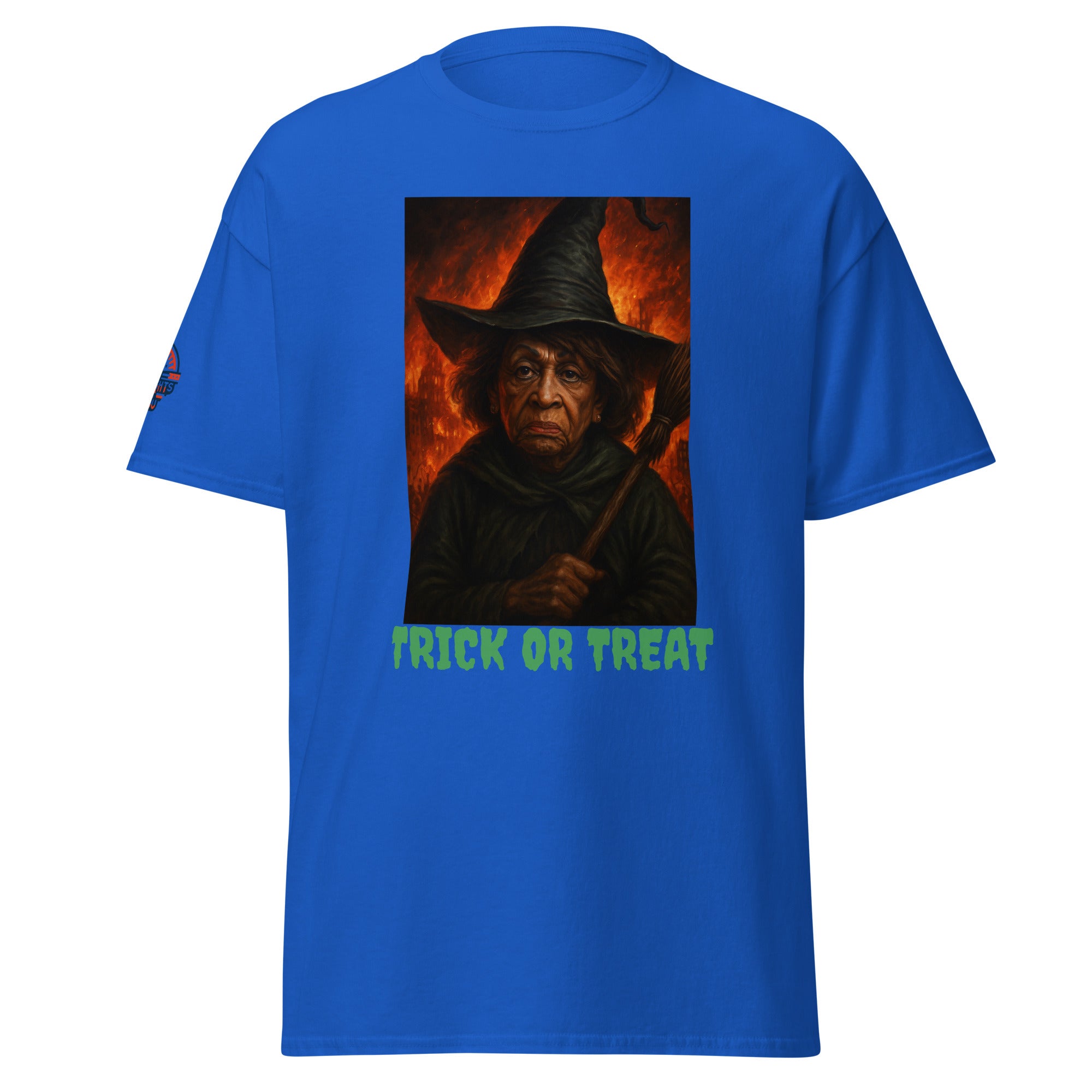 Blue Witch Graphic Tee - Funny Trick or Treat Halloween shirt