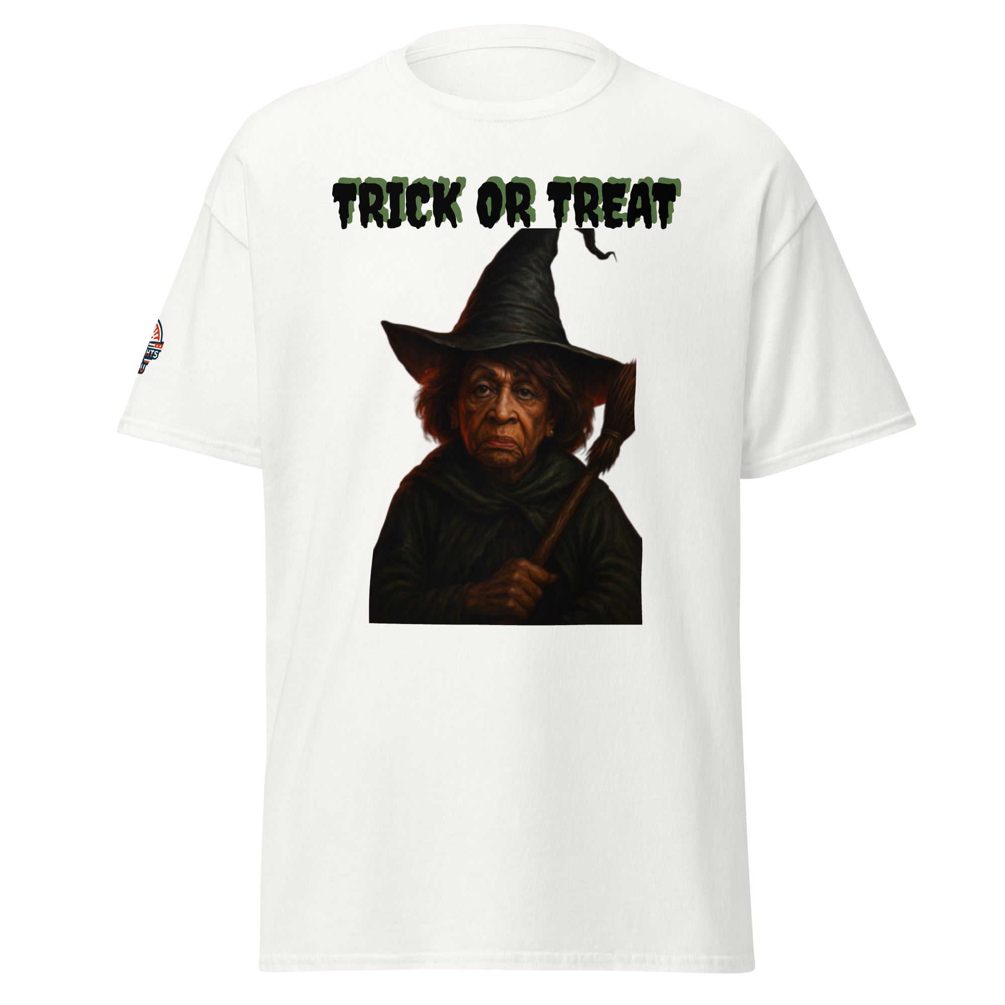 White Witch Graphic Tee - Funny Trick or Treat Halloween shirt