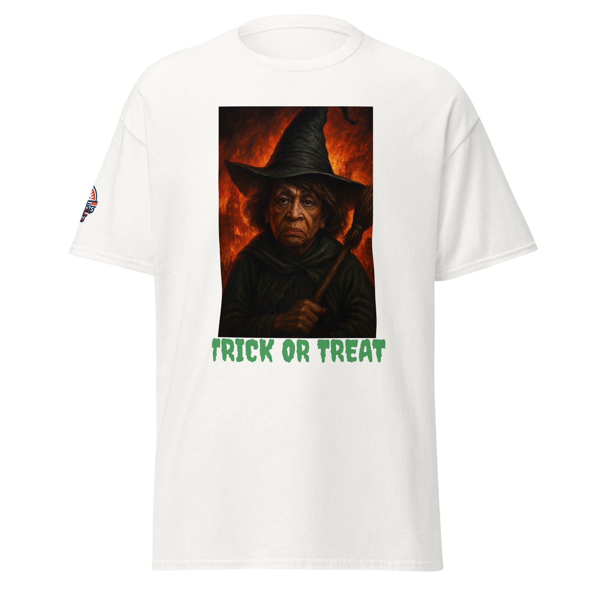 White Witch Graphic Tee - Funny Trick or Treat Halloween shirt