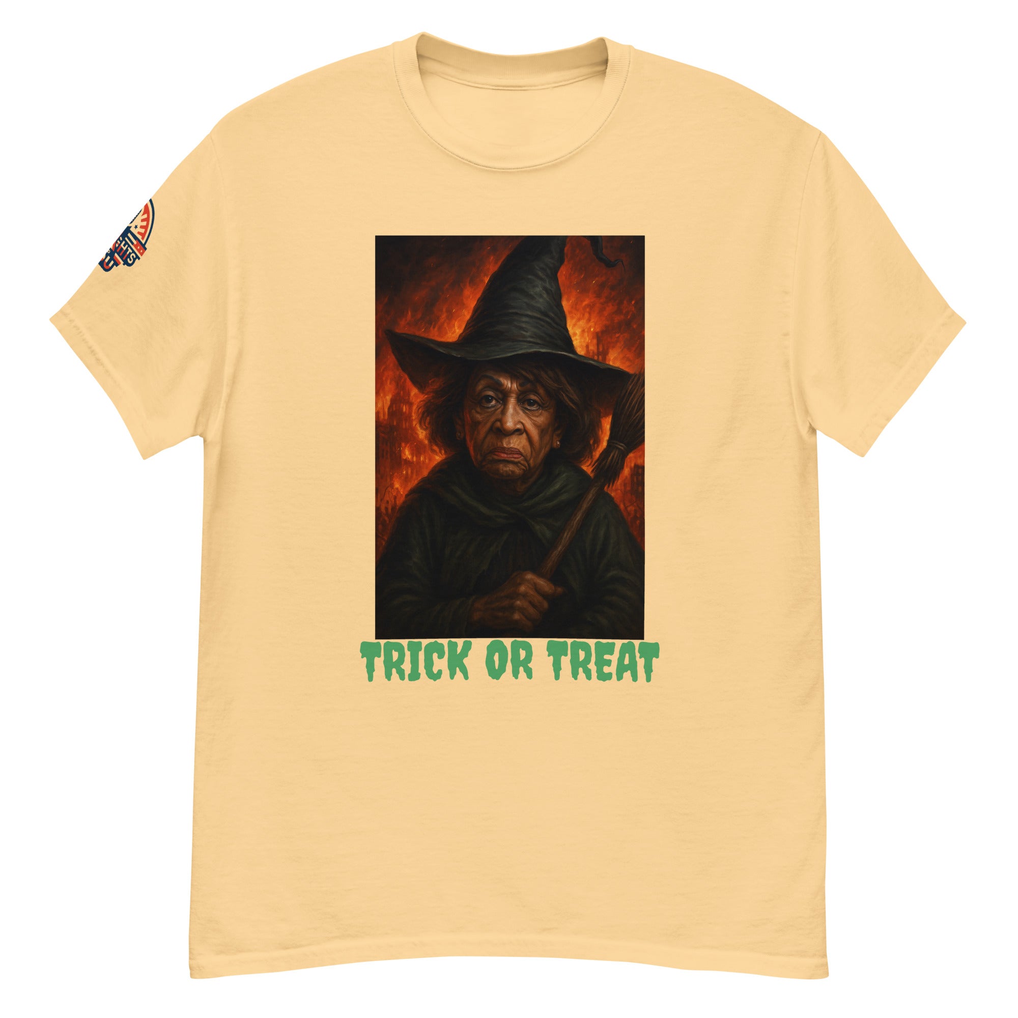 Yellow Witch Graphic Tee - Funny Trick or Treat Halloween shirt
